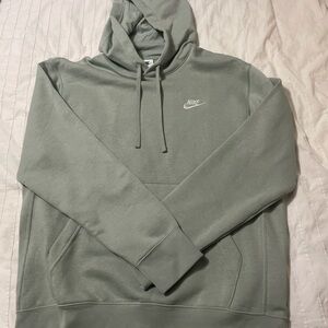 Nike Green Pullover Hoodie with Swoosh Logo